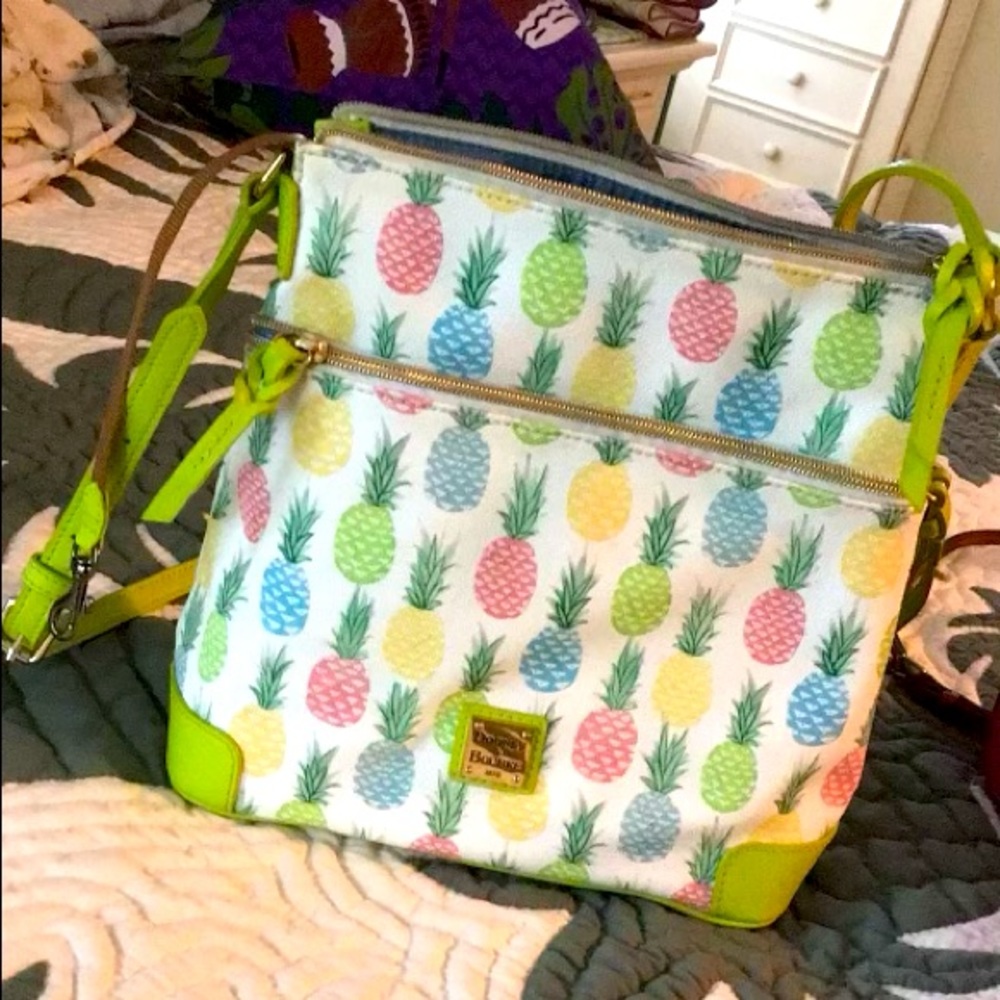 Pineapple Dooney and Burke shoulder bag